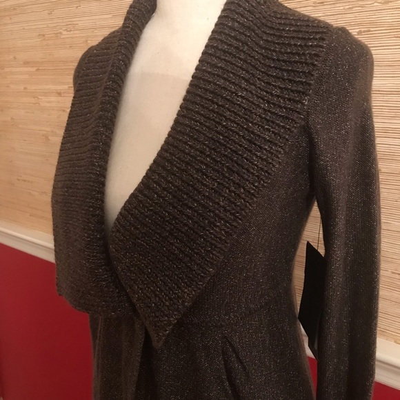 NWT Classiques Entier Sweater Blazer (Brown, XS) - Picture 4 of 8